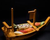 Sushi Chef's Special - Salmon Nigiri 1 buc, Tuna Nigiri 1 buc, Shrimp Nigiri 1 buc, Butterfish Nigiri 1 buc, Butterfish Guncan 1 buc, California Rolls 3 buc, Crispy salmon Rolls 3 buc